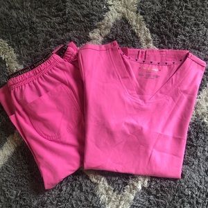 Heart Soul Pink Scrub Set SCRUBS